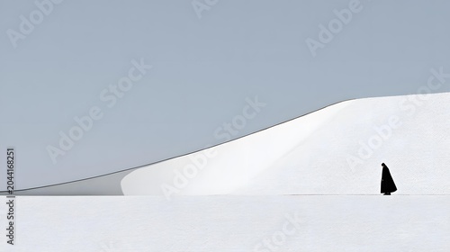 success concept with businessperson standing on rooftop under bright white sky