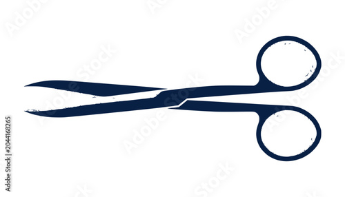 Surgical Scissors Isolated on White Background - Medical Instrument