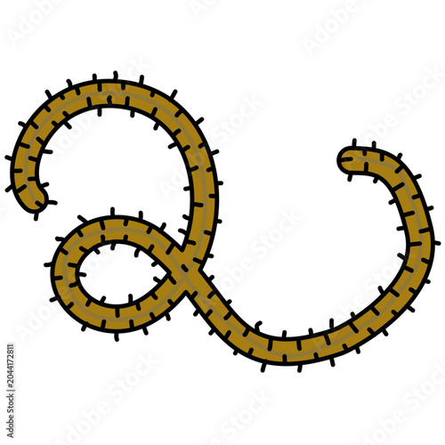 Vector illustration of the Ebola virus icon. vector illustration of medical microorganisms.