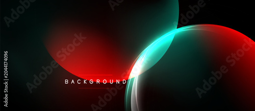 Canvastavla Abstract background features flowing red, teal shapes
