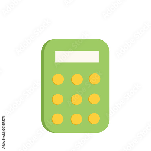 Cute Flat Calculator Illustration for Mathematics and Education