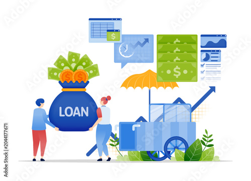 Low Interest Business Loan Support for MSMEs Street Food Vendors and Small Enterprises with Financial Growth Planning Concept