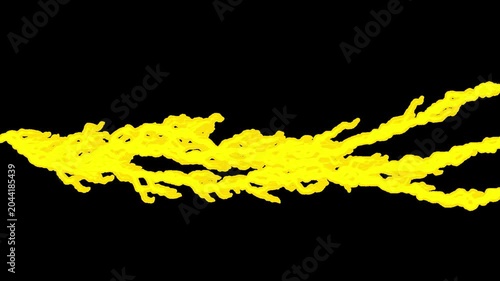 36_Lightning Gold Quintuple Horizontal - Black Background Screen Blend Overlay
