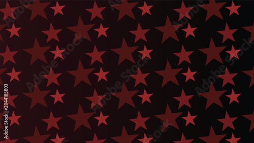 Foto Dark black maroon gradient background with evenly spaced red five pointed stars