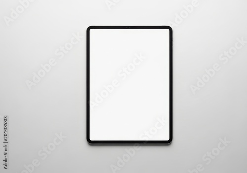 Modern tablet computer with blank screen