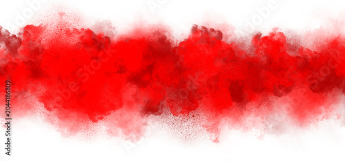Red Dust Cloud Texture Isolated on Transparent Background