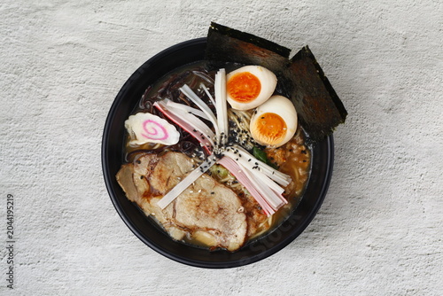 Freshly cooked Japanese food ramen noodles