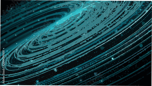 Foto Swirling vortex pattern in shades of teal and dark blue a dynamic vector illustr
