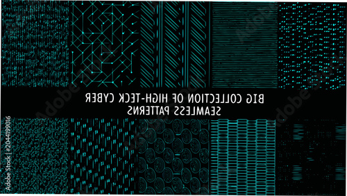 Fotografía Geometric pattern displaying twelve variations of interconnected lines and shape