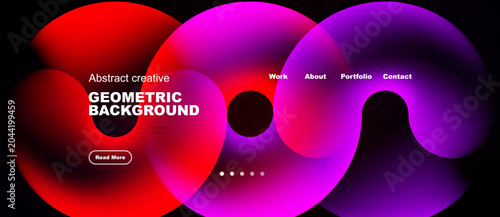 Foto Vibrant abstract shapes overlap