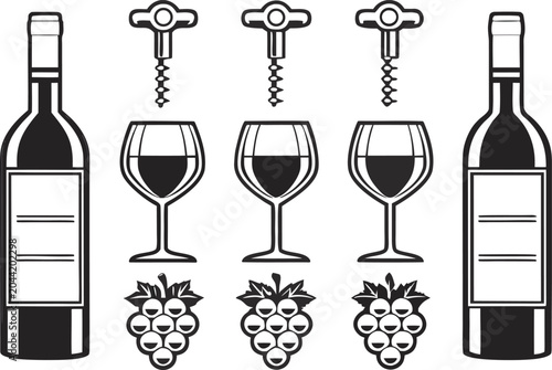 Tableau sur toile Wine Illustration Design