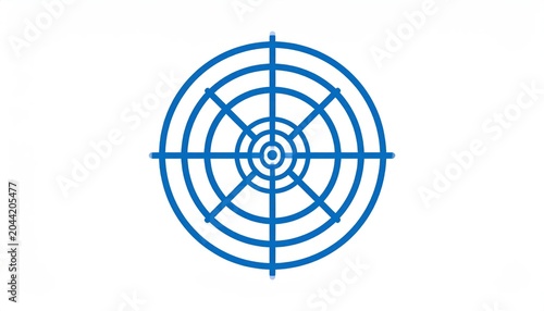 Blue segmented target reticle icon for precision themes.