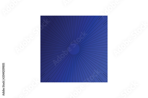 Dark blue background with concentric circular geometric lines and smooth halftone radial gradient transition vector minimal wavy ripple image 