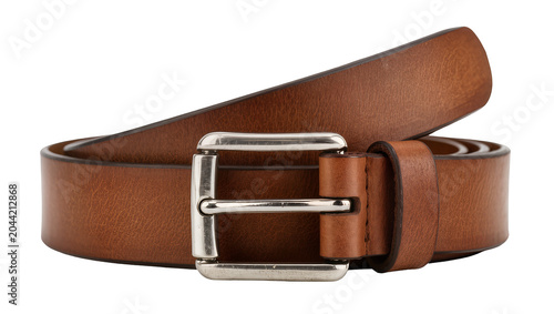 Tableau sur toile Brown leather belt with silver buckle