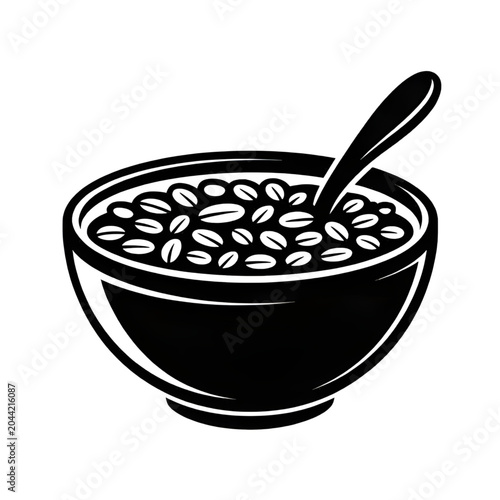 vector illustration of a bowl of soup