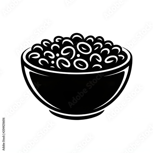vector illustration of a bowl of cereal