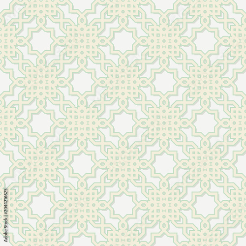 Set of seamless pastel Islamic geometric patterns background