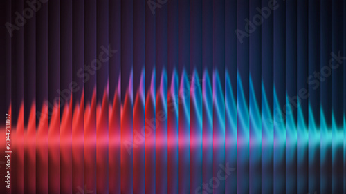 Foto Abstract glowing vertical lines creating dynamic fiery glass pattern illustratio