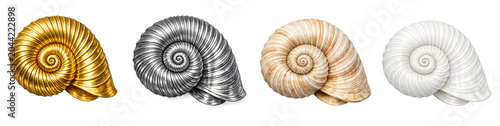 Spiral Shell with intricate ridges
