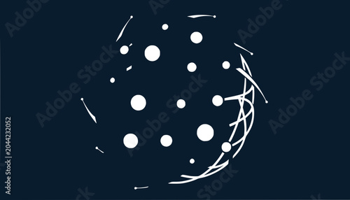 Abstract Sphere Network Connection Technology Concept