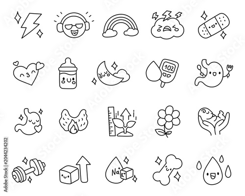 Hormone physiology set featuring wellness healthcare metabolism endocrinology neurotransmitter anatomy nutrition hydration pregnancy fitness sleep digestion regulation balance therapy character