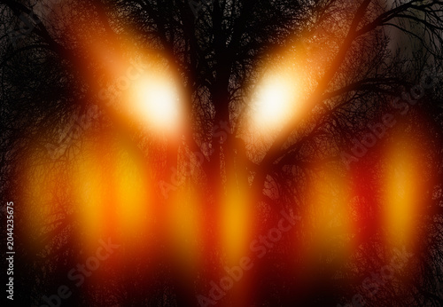 Fotografie Scary Jack O'Lantern halloween pumpkin
