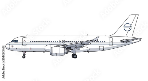 Photos Airplane illustration, commercial jetliner drawing