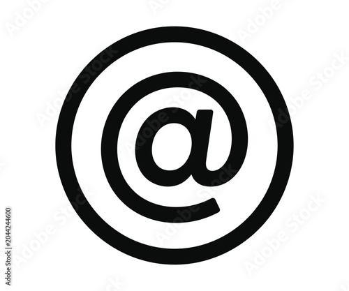 Black and white email symbol logo
