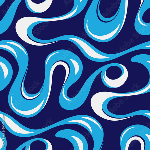  Abstract Blue Fluid Wave Pattern
