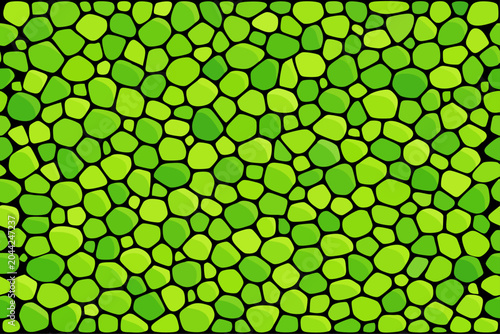 Foto Green pebble pattern seamless vector illustration with irregular stone shapes