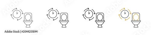 Bild auf Leinwand Frequent Urination icon set outline style with various size
