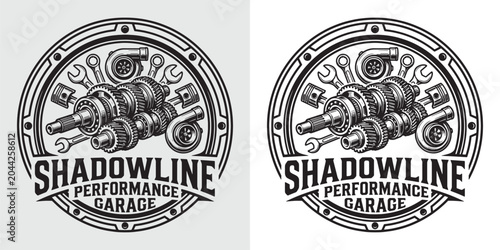 Foto Shadowline Performance Garage Turbo Engine Parts Badge