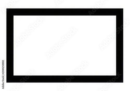 A simple black frame on a white background