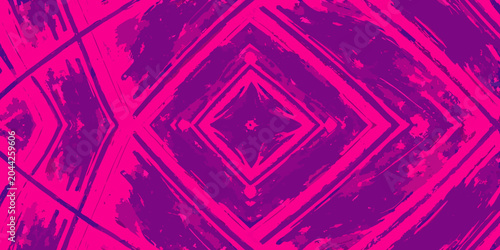Foto Diamond shaped geometric pattern with a textured magenta purple color scheme