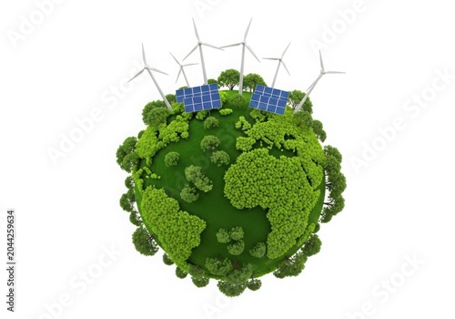 Sustainable Energy And Green Earth From Above