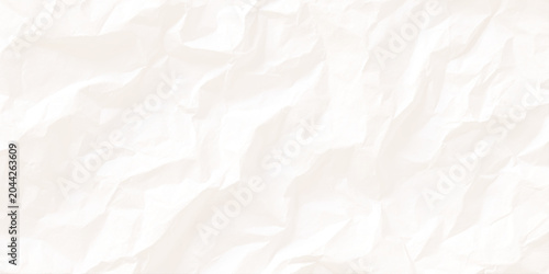 Photos Crumpled white paper texture background with soft folds and creases for design a