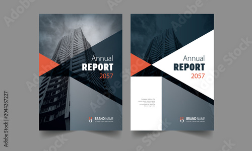 Corporate Annual Report Cover Design Template
Gray and orange colour