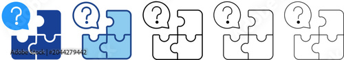 Foto Brain Teaser  Icon In Different Color And Outline Style