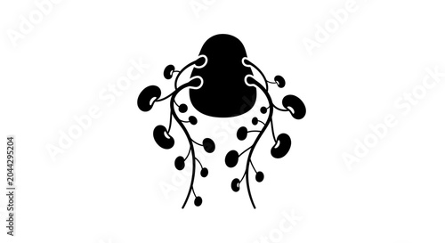 Kidney icon displays a stylized biological organ with branching vessels in a clean minimalist vector graphic style.