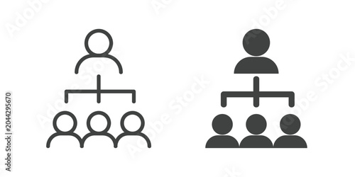 Community icon. Line and glyph solid icon
