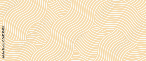 Beige Wavy Line Abstract Seamless Pattern Background With Organic Flow And Minimal Texture