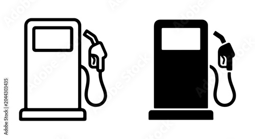 Gas Pump Icons, Fuel Station Symbols, Petrol Dispenser Graphics, Energy Service Vector Art