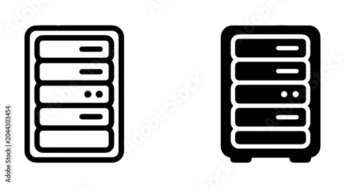Server Racks, Data Storage Icons, Technology Hardware, Network Equipment, Computer Systems
