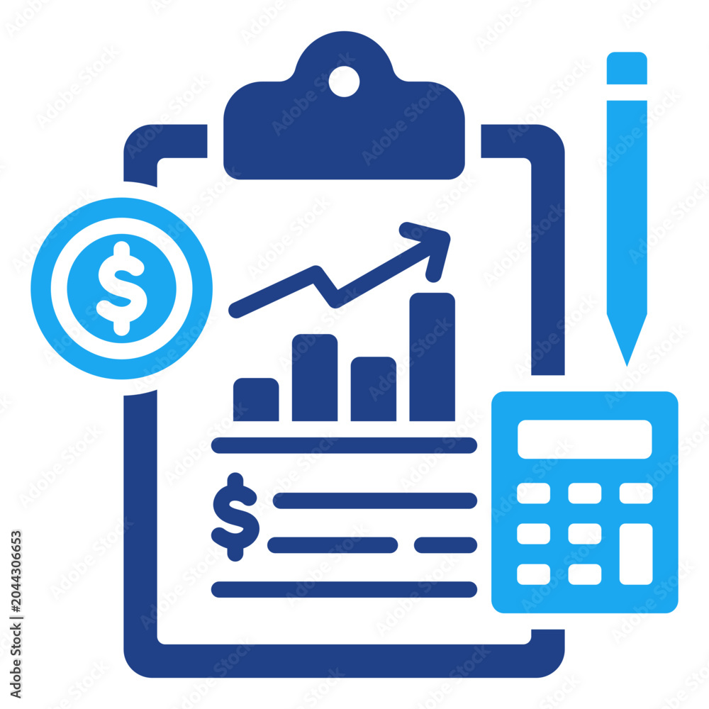 Fototapeta premium Financial Report Icon