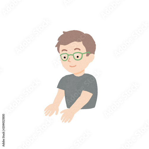 ウォンバットをマッサージする男性