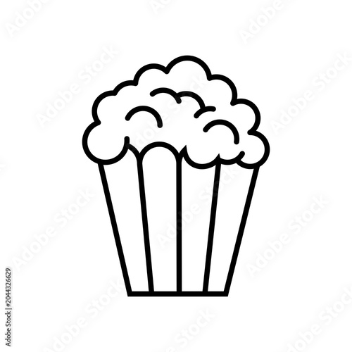 popcorn line icon