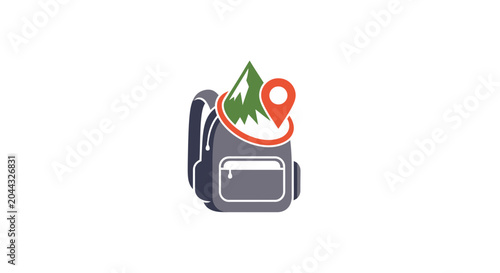 Hiking Backpack With Navigation Tools.