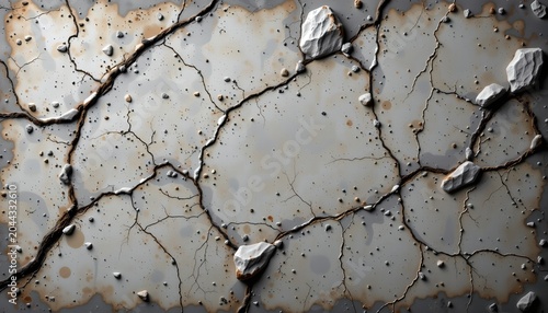 An aged, rusted metal surface with significant cracking, giving it a weathered appearance.