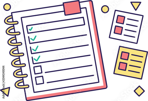 Quadro su tela Scheduling Planner Illustration
