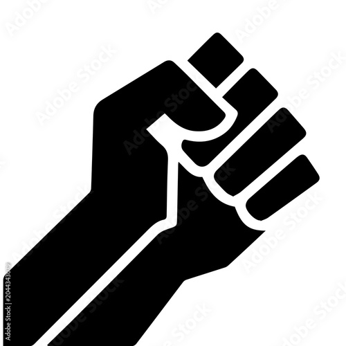 Cuadro en lienzo Strong raised fist graphic symbol with resistance solidarity activism movement s